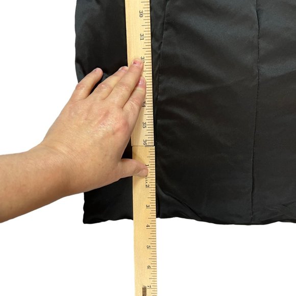 Calvin Klein Puffer Jacket Womens XL Black Down Puffer Faux Fur Lined Hood Parka - Picture 16 of 16